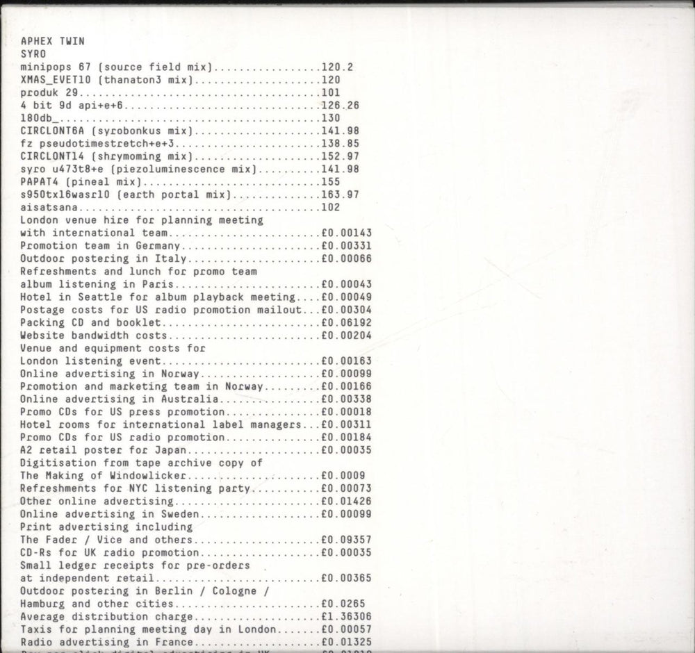 Aphex Twin Syro UK CD album (CDLP) WARPCD247