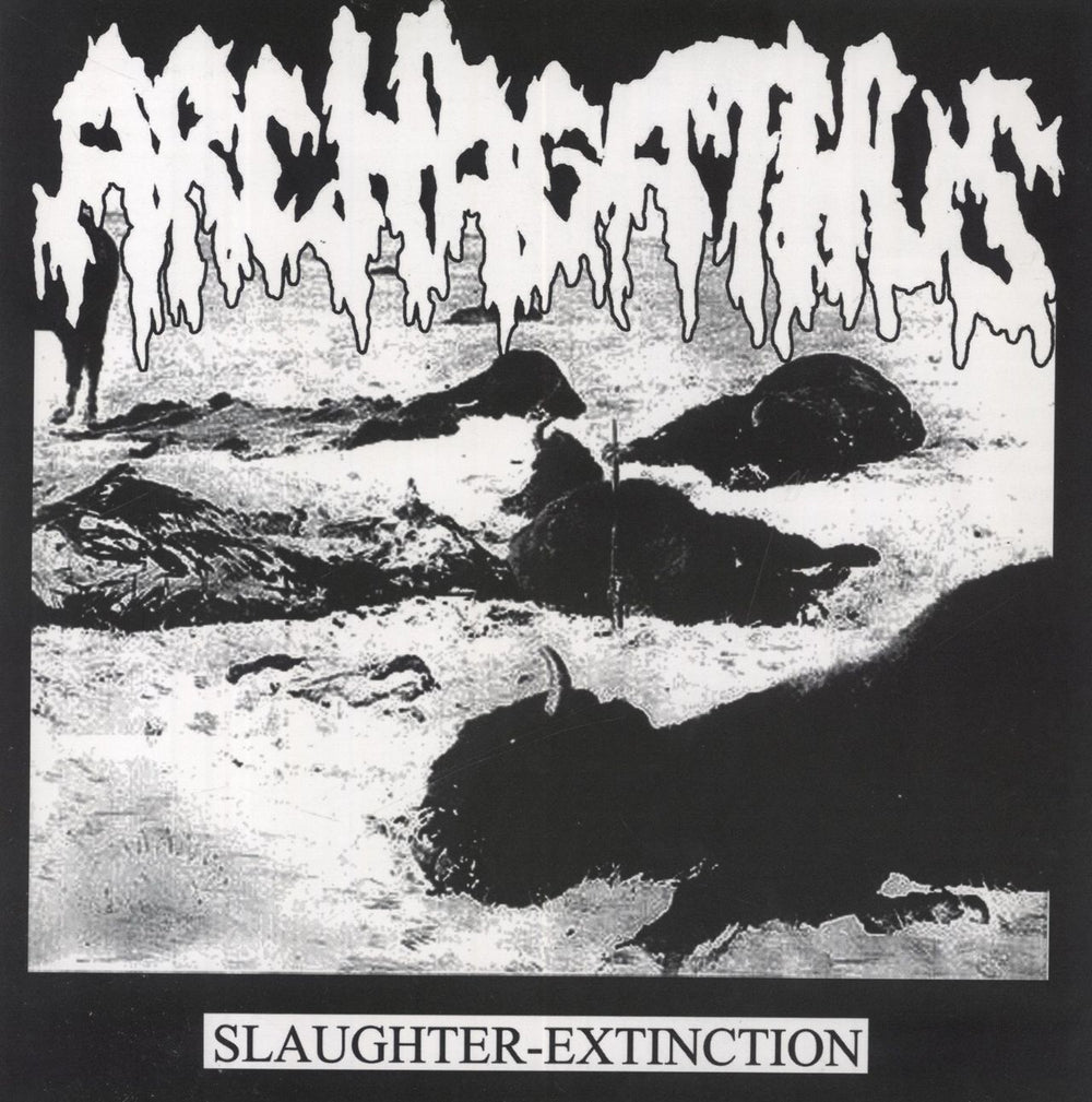 Archagathus Slaughter-Extinction / Ucuz Can Pazari - Grey Vinyl US 7" vinyl single (7 inch record / 45) TLAL22