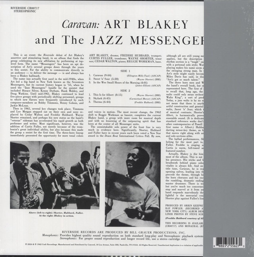 Art Blakey & The Jazz Messengers Caravan US vinyl LP album (LP record) 888072556270