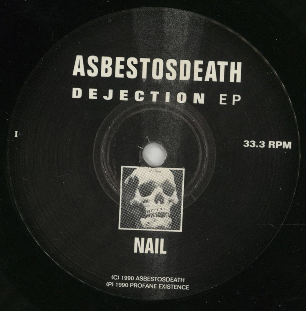 Asbestosdeath Dejection EP US 7" vinyl single (7 inch record / 45) 90I07DE873092
