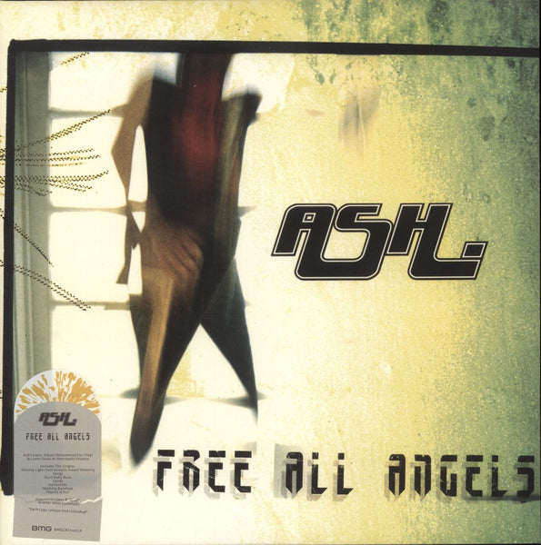Ash Free All Angels - Clear With Yellow Splatter Vinyl UK Vinyl LP