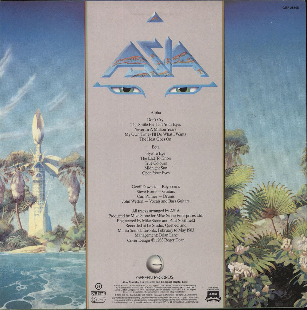 Asia Alpha UK vinyl LP album (LP record)