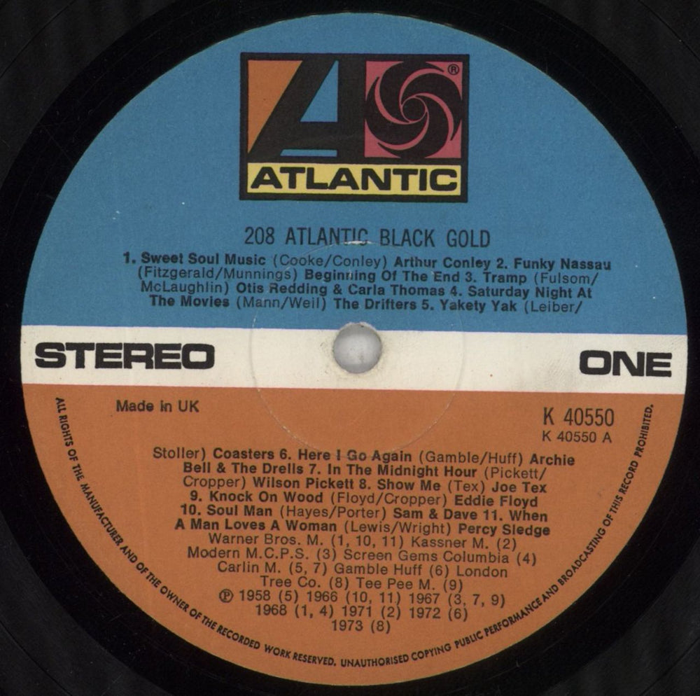 Atlantic Records 208 Atlantic Black Gold UK vinyl LP album (LP record) 9ATLPAT488155