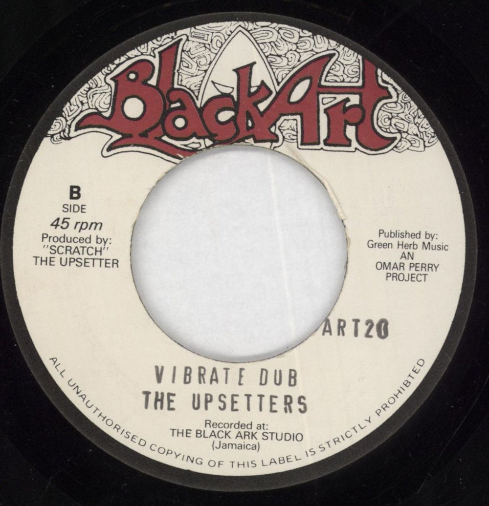 Augustus Pablo Vibrate On / Vibrate Dub UK 7" vinyl single (7 inch record / 45)