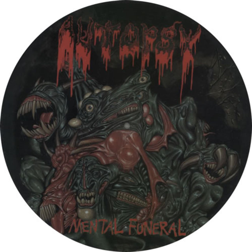 Autopsy Mental Funeral UK picture disc LP (vinyl picture disc album) VILE25P