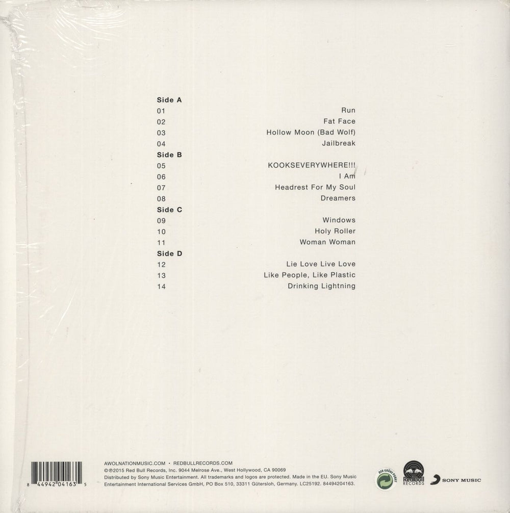 Awolnation Run - 180gm UK 2-LP vinyl record set (Double LP Album) 844942041635