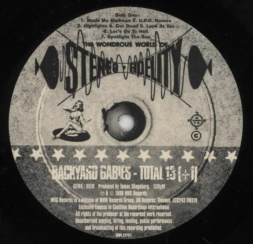 Backyard Babies Total 13 German vinyl LP album (LP record) YRDLPTO853124