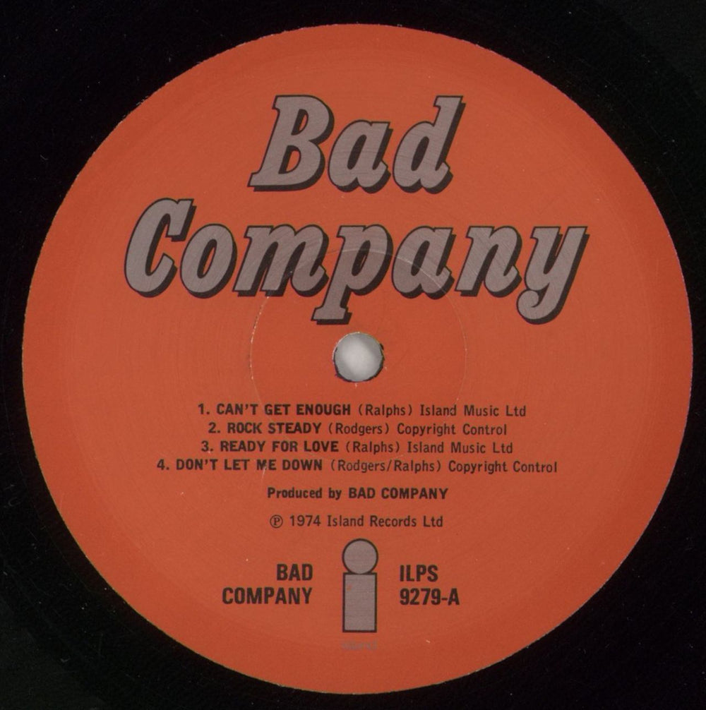 Bad Company Bad Company - 1st - VG UK vinyl LP album (LP record) BCOLPBA761535