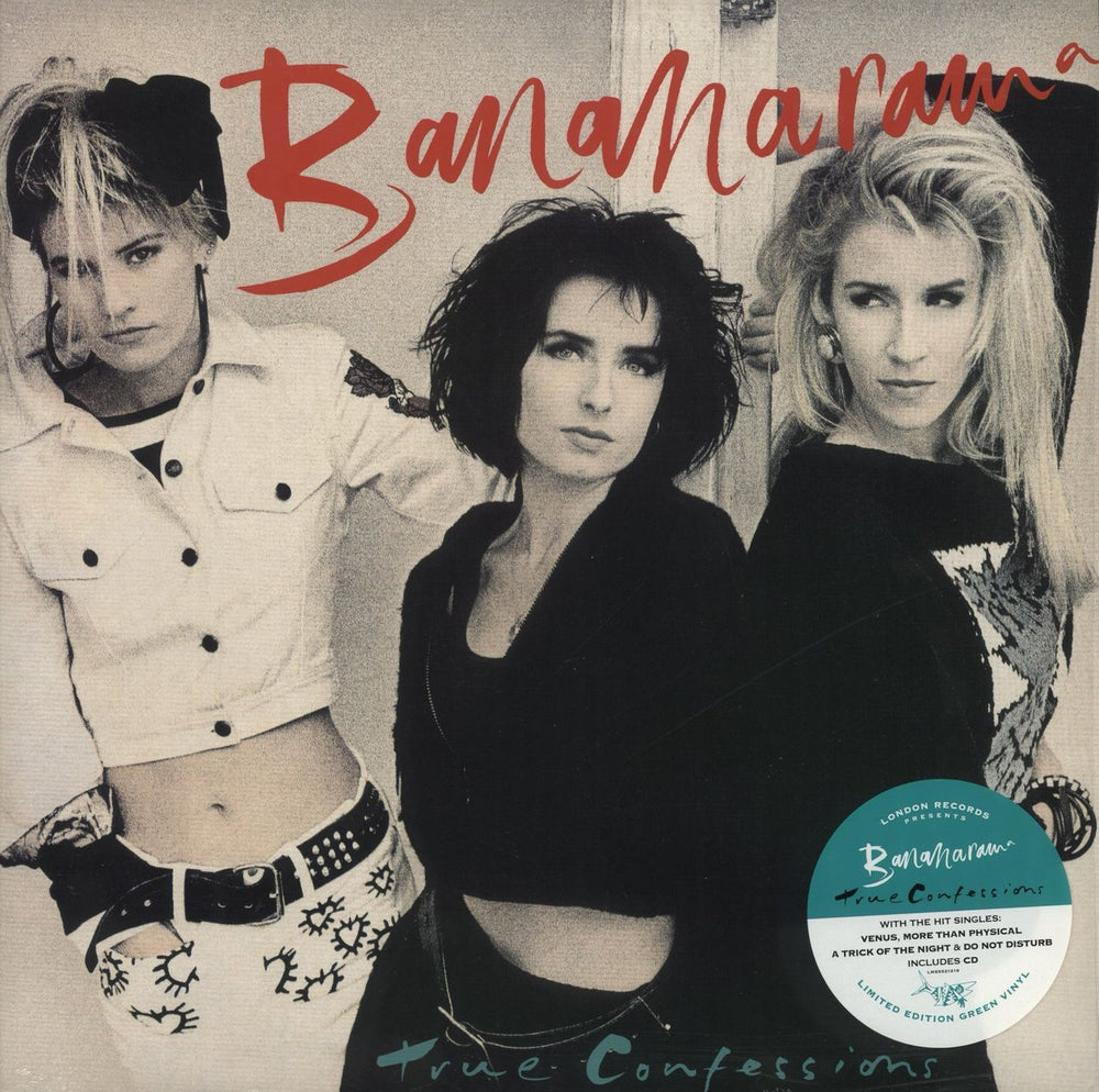 Bananarama True Confessions - Green Vinyl + CD - Hype-sticker UK vinyl LP album (LP record) LMS5521219