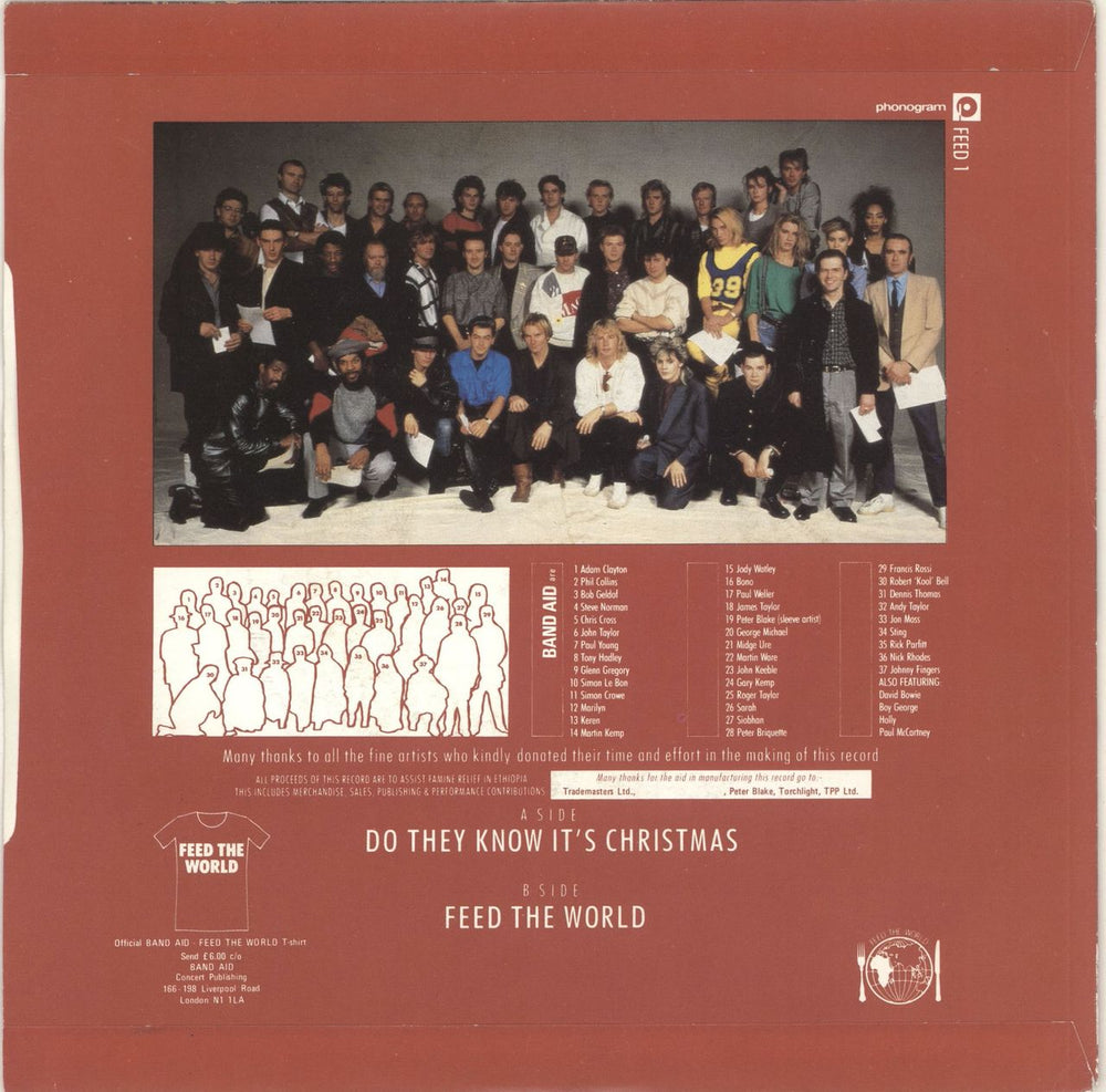 Band Aid Do They Know It's Christmas? - 2nd - Solid UK 7" vinyl single (7 inch record / 45) AID07DO723229