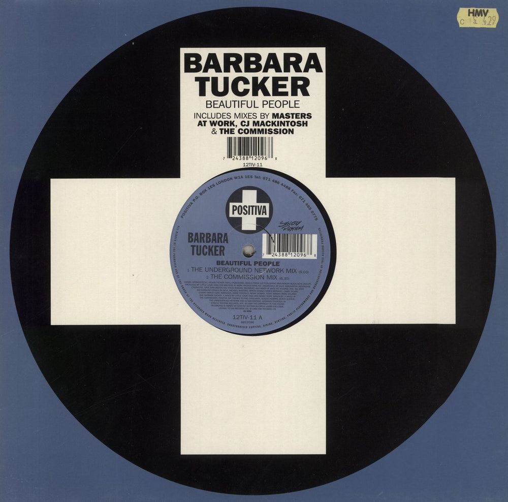 Barbara Tucker Beautiful People UK 12" vinyl single (12 inch record / Maxi-single) 12TIV-11