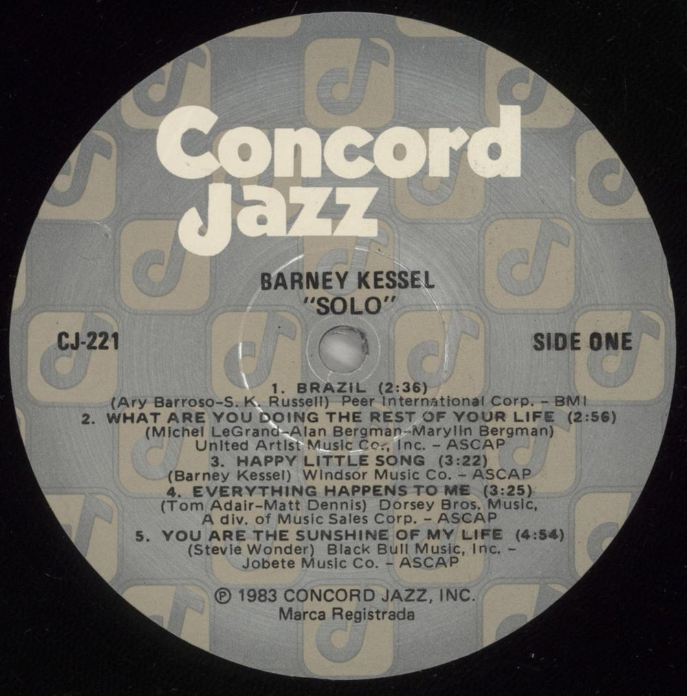 Barney Kessel Solo US vinyl LP album (LP record) BC0LPSO875541