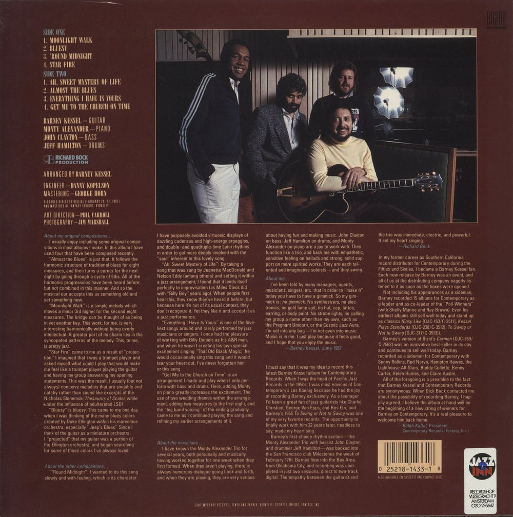 Barney Kessel Spontaneous Combustion US vinyl LP album (LP record) 025218143318