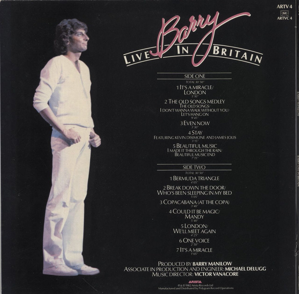 Barry Manilow Barry Live In Britain UK vinyl LP album (LP record)