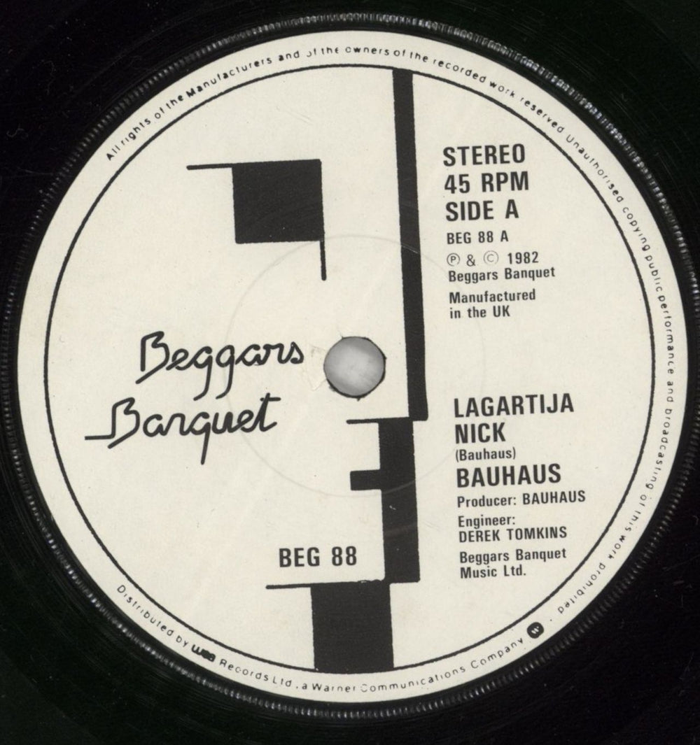 Bauhaus Lagartija Nick UK 7" vinyl single (7 inch record / 45) BAU07LA116704