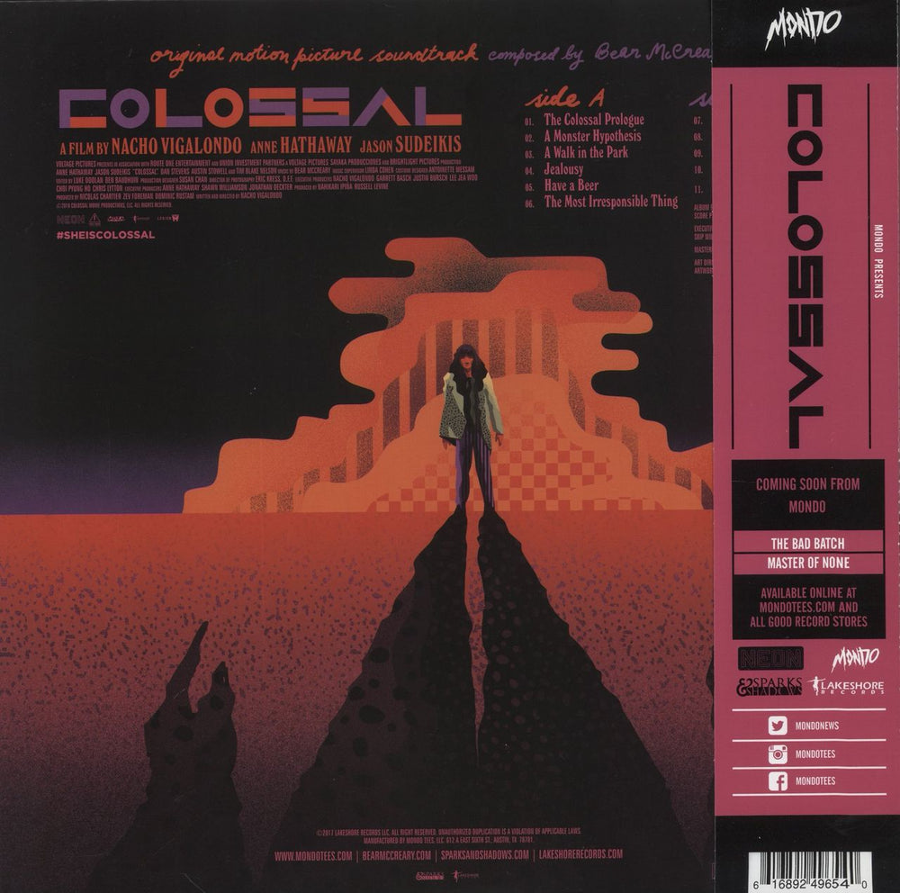 Bear McCreary Colossal - [Original Motion Picture Soundtrack] - Pink and Green Split Vinyl US vinyl LP album (LP record) 616892496540