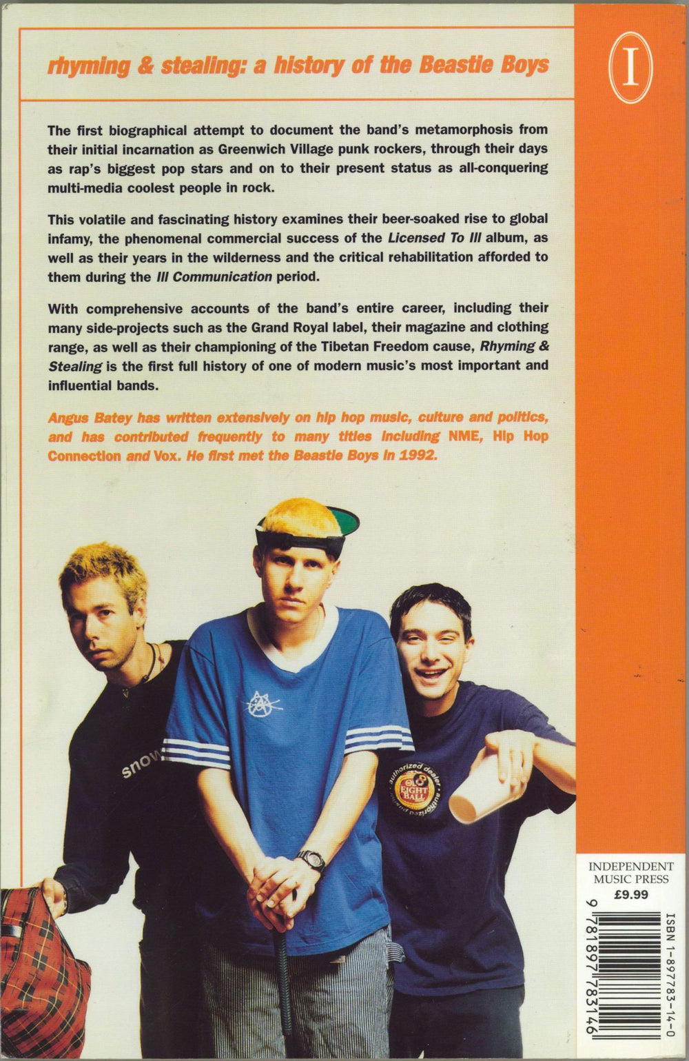 Beastie Boys Rhyming & Stealing: A History Of The Beastie Boys UK book 9781897783146