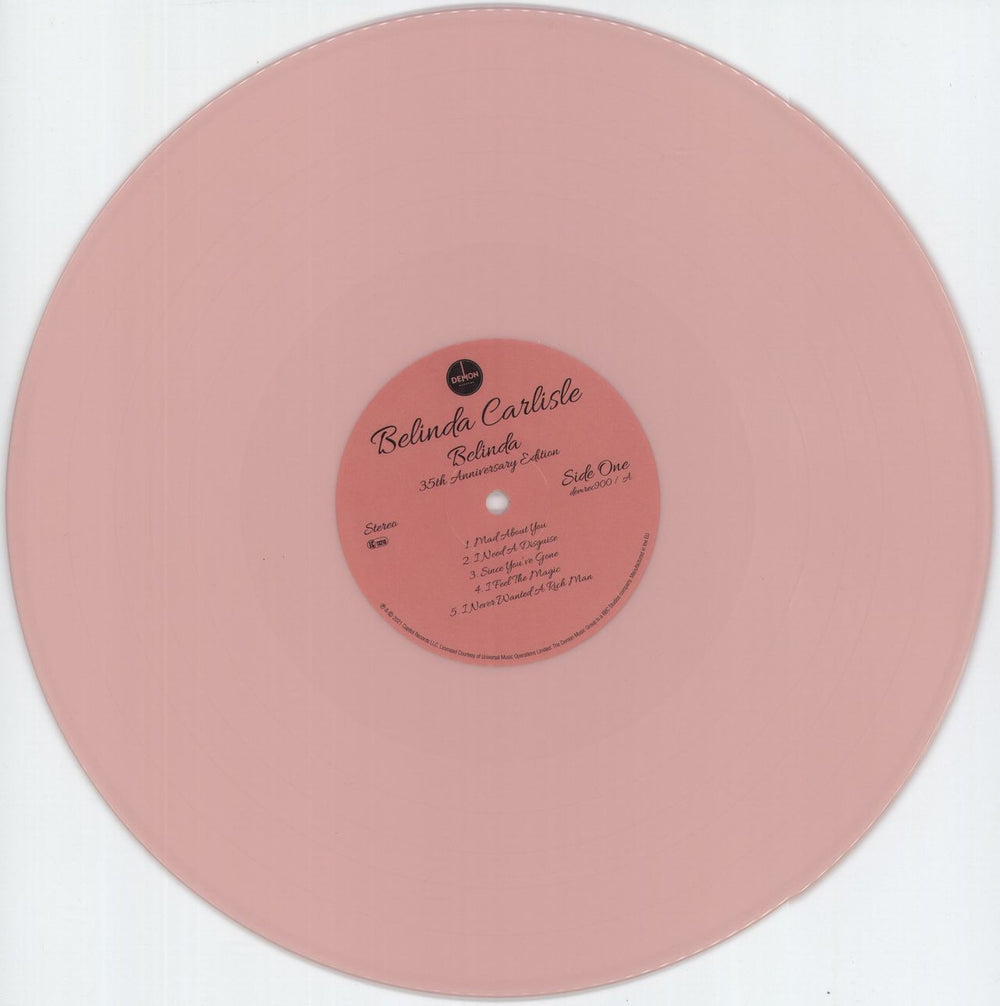 Belinda Carlisle Belinda: 35th Anniversary - 180g Pink Vinyl UK 2-LP vinyl record set (Double LP Album) CAR2LBE871236