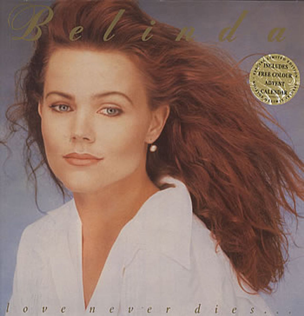 Belinda Carlisle Love Never Dies + Advent Calendar UK 12" vinyl single (12 inch record / Maxi-single) VSTA1150