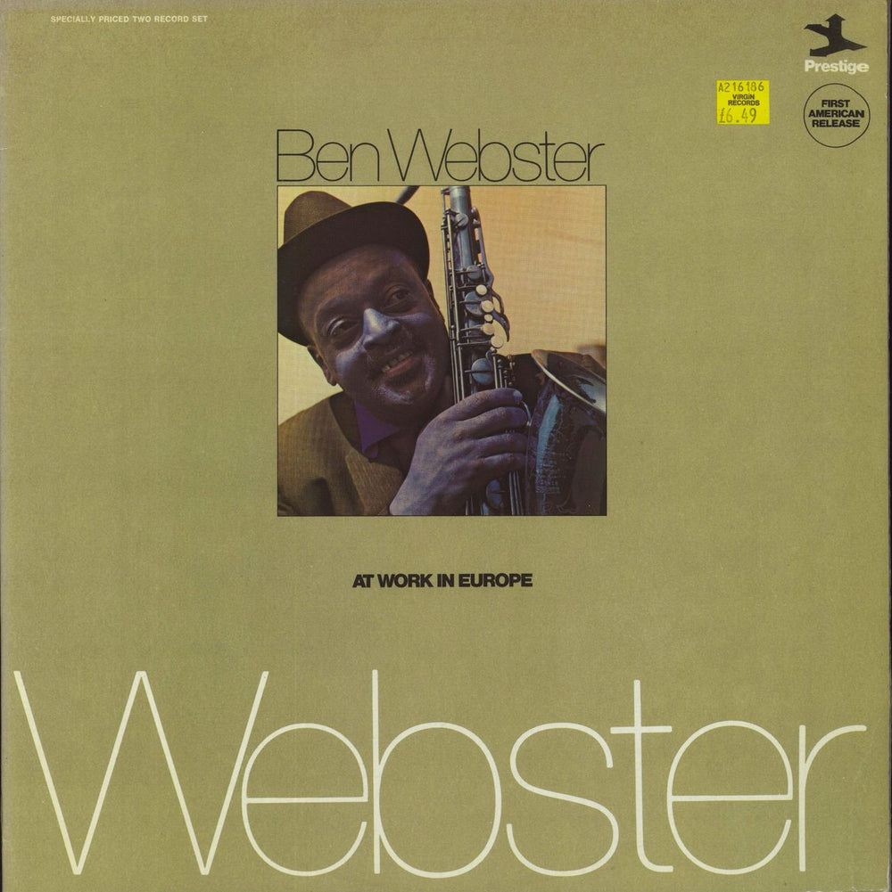 Ben Webster At Work In Europe French 2-LP vinyl record set (Double LP Album) 68.421