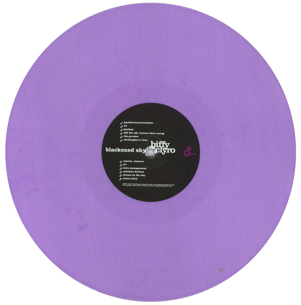 Biffy Clyro Blackened Sky - 180gram Purple Vinyl UK 2-LP vinyl record set (Double LP Album) B.Y2LBL835871