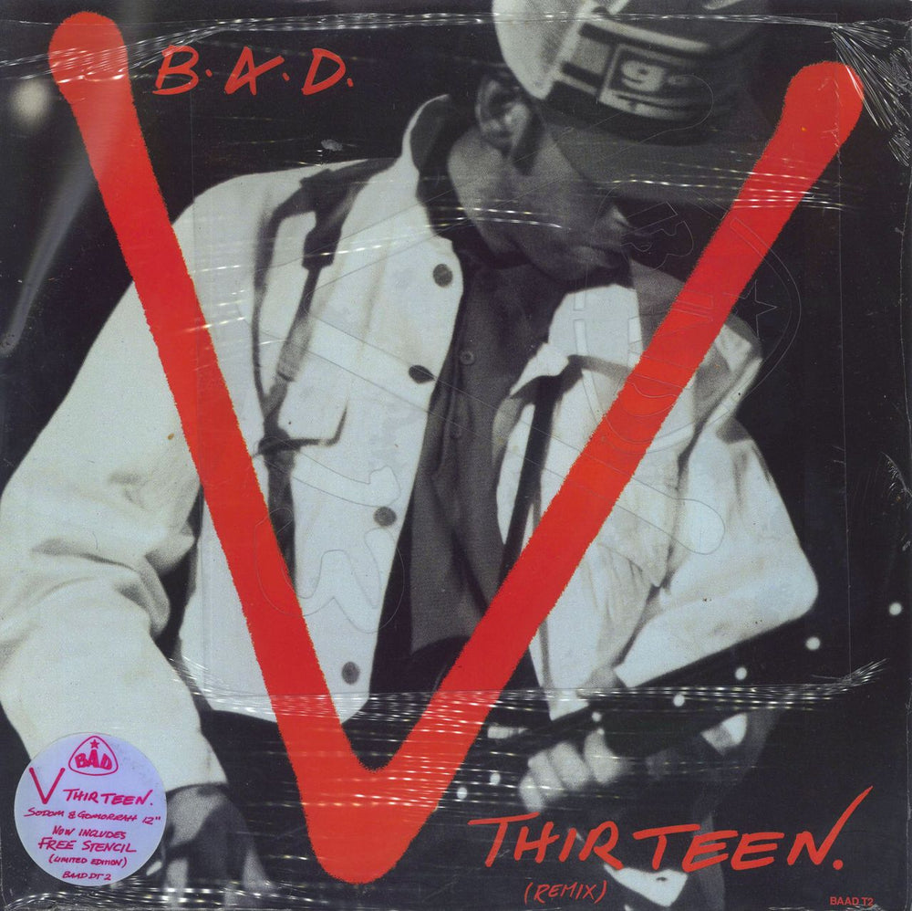 Big Audio Dynamite V. Thirteen (Remix) - Open shrink UK 12" vinyl single (12 inch record / Maxi-single) BAADT2