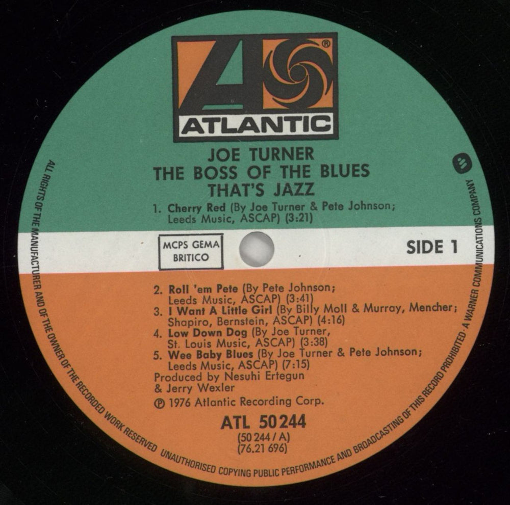 Big Joe Turner The Boss Of The Blues German vinyl LP album (LP record) J43LPTH530143