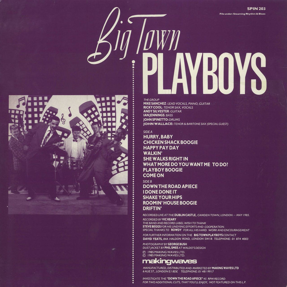 Big Town Playboys Playboy Boogie UK vinyl LP album (LP record)