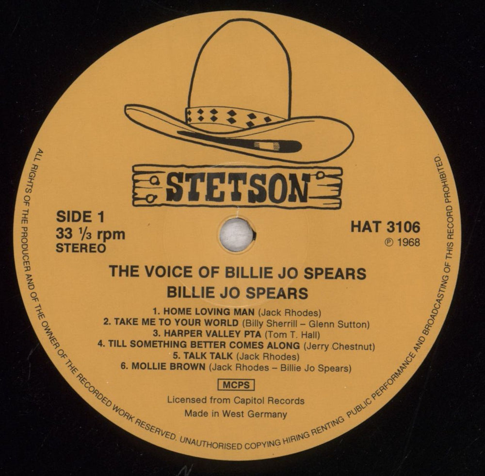 Billie Jo Spears The Voice Of Billie Jo Spears UK vinyl LP album (LP record) BC7LPTH847351