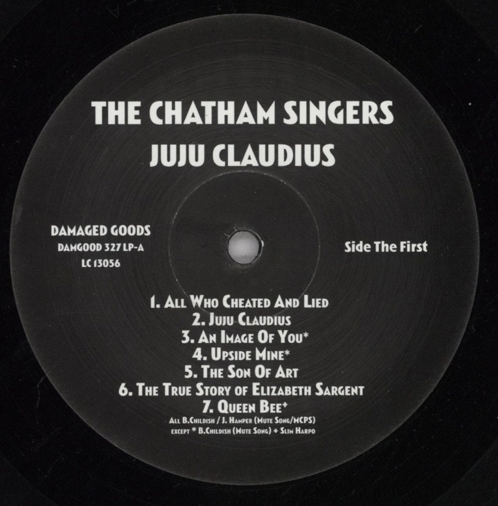 Billy Childish Juju Claudius UK vinyl LP album (LP record) BLCLPJU843178