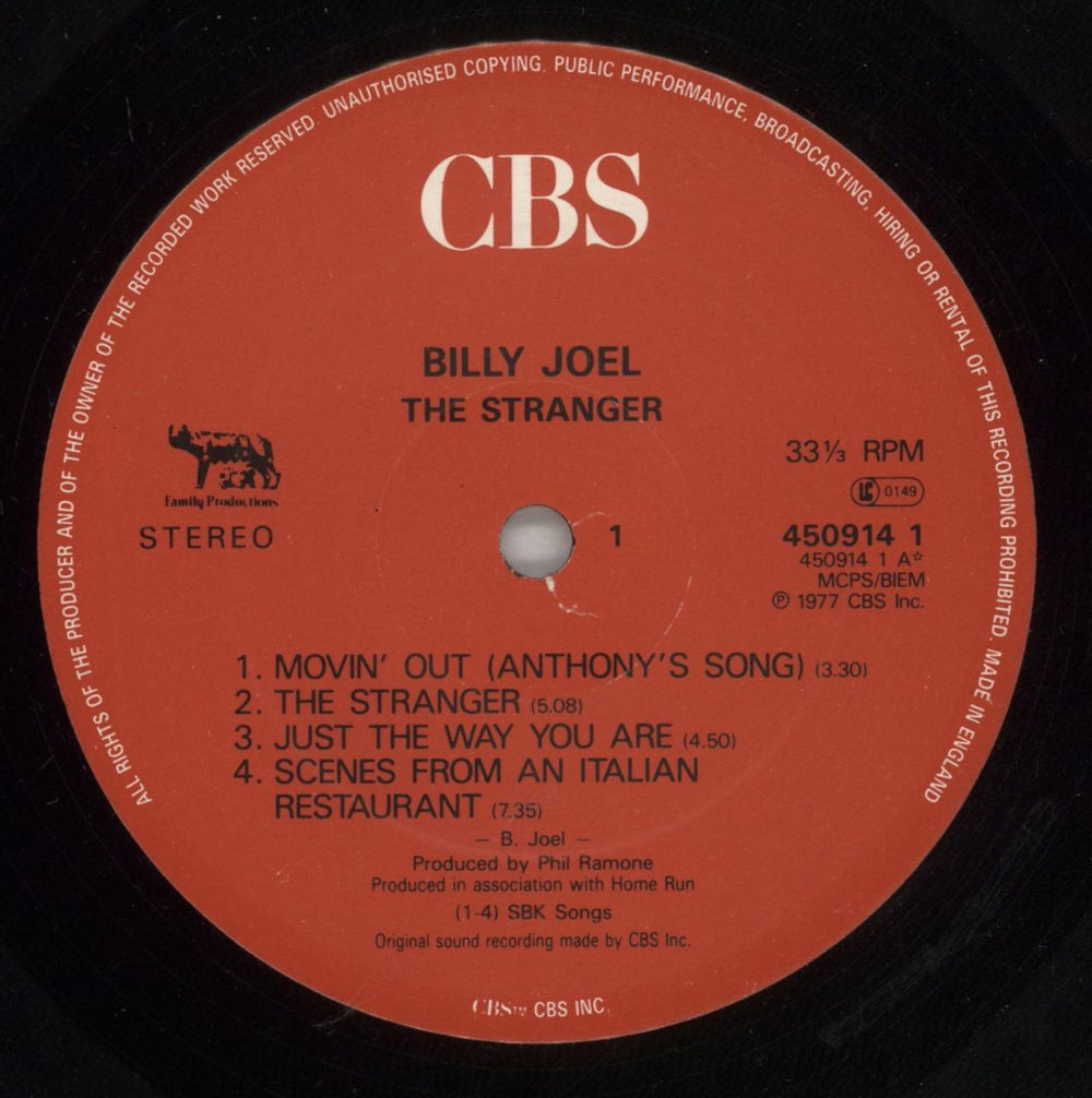 Billy Joel The Stranger - EX UK vinyl LP album (LP record) BLYLPTH878906