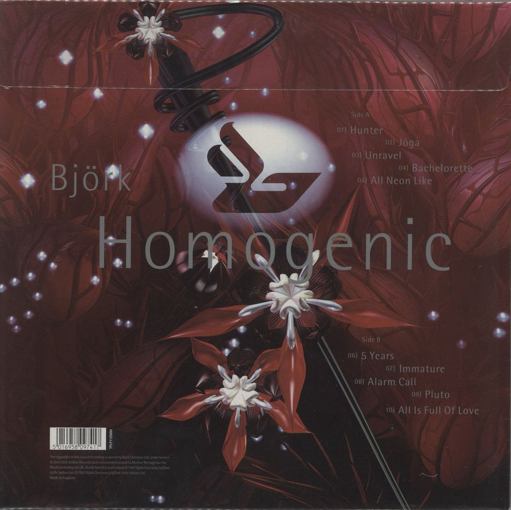 Björk Homogenic UK 2-LP vinyl record set (Double LP Album) 5016958097417