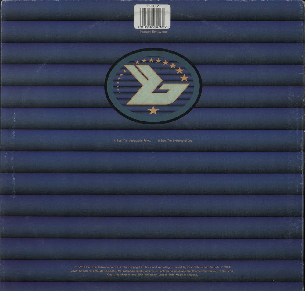 Björk Human Behaviour [The Underworld Mixes] UK 12" vinyl single (12 inch record / Maxi-single) 5016958018764