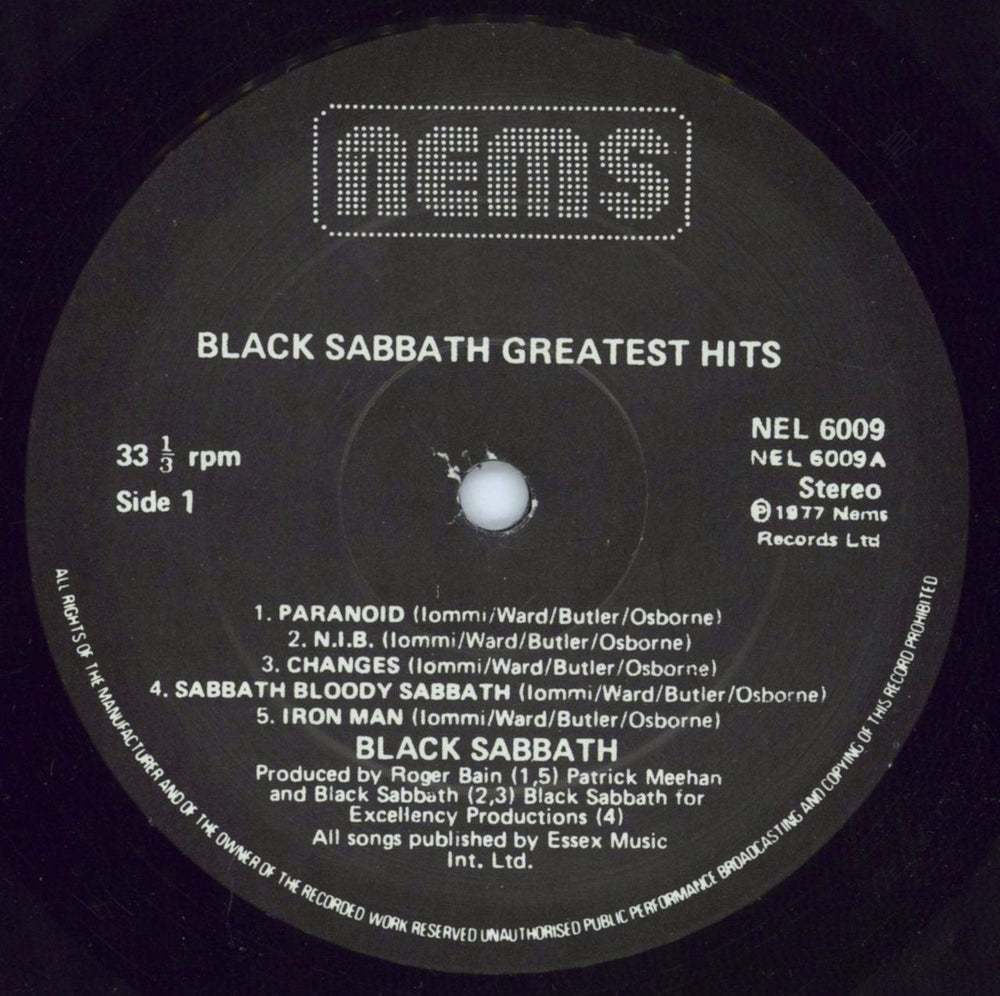 Black Sabbath Greatest Hits - Smooth Sleeve UK vinyl LP album (LP record) BLKLPGR523654