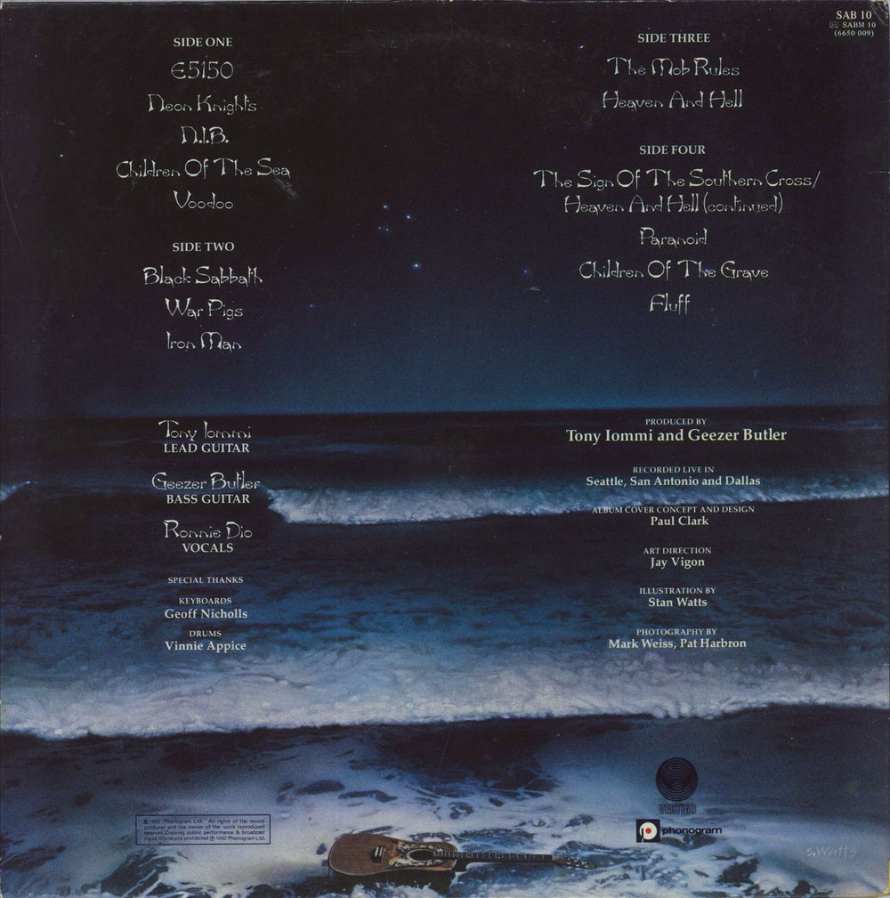 Black Sabbath Live Evil - VG UK 2-LP vinyl record set (Double LP Album)