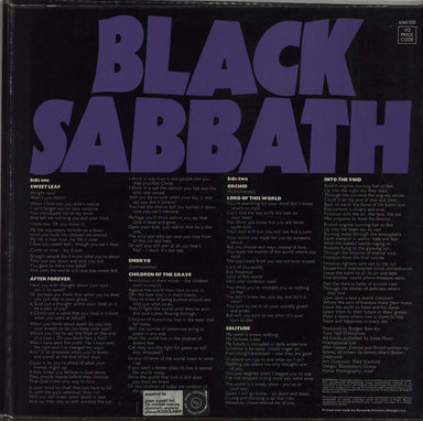 Black Sabbath Master Of Reality - 1st + Poster - VG UK vinyl LP album (LP record) BLKLPMA578914