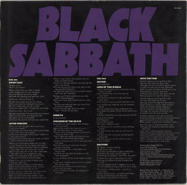 Black Sabbath Master Of Reality + Poster - Green Label US vinyl LP album (LP record) BLKLPMA111752