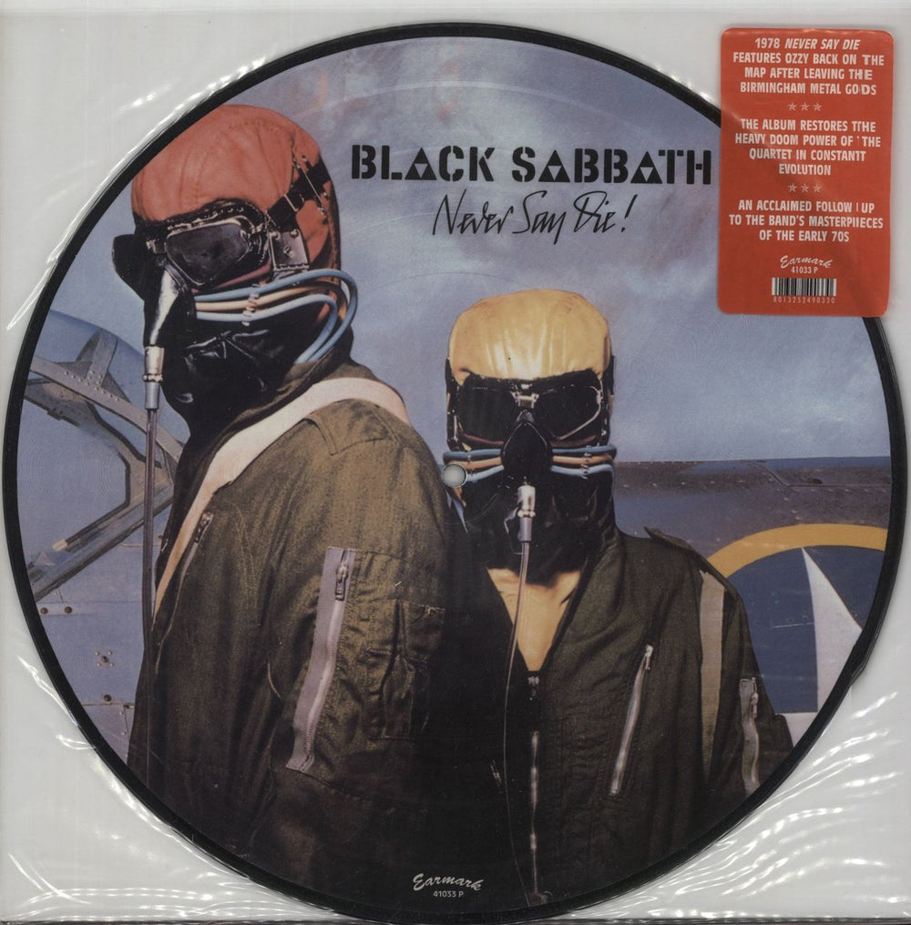 Black Sabbath Never Say Die Italian picture disc LP (vinyl picture disc album) 41033P