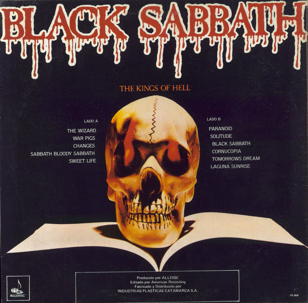Black Sabbath The Kings Of Hell Argentinean Promo vinyl LP album (LP record)
