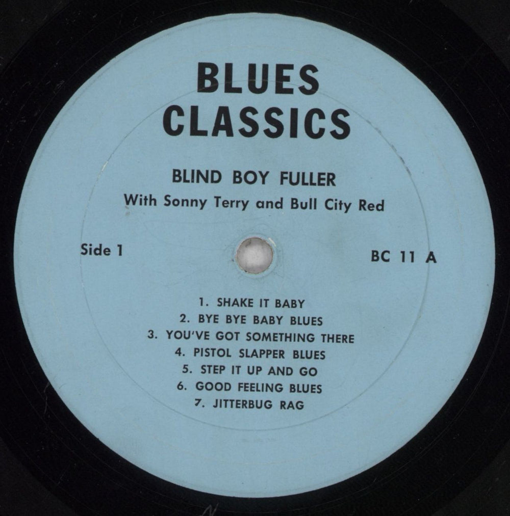 Blind Boy Fuller Blind Boy Fuller With Sonny Terry And Bull City Red - VG US vinyl LP album (LP record) B9JLPBL842621