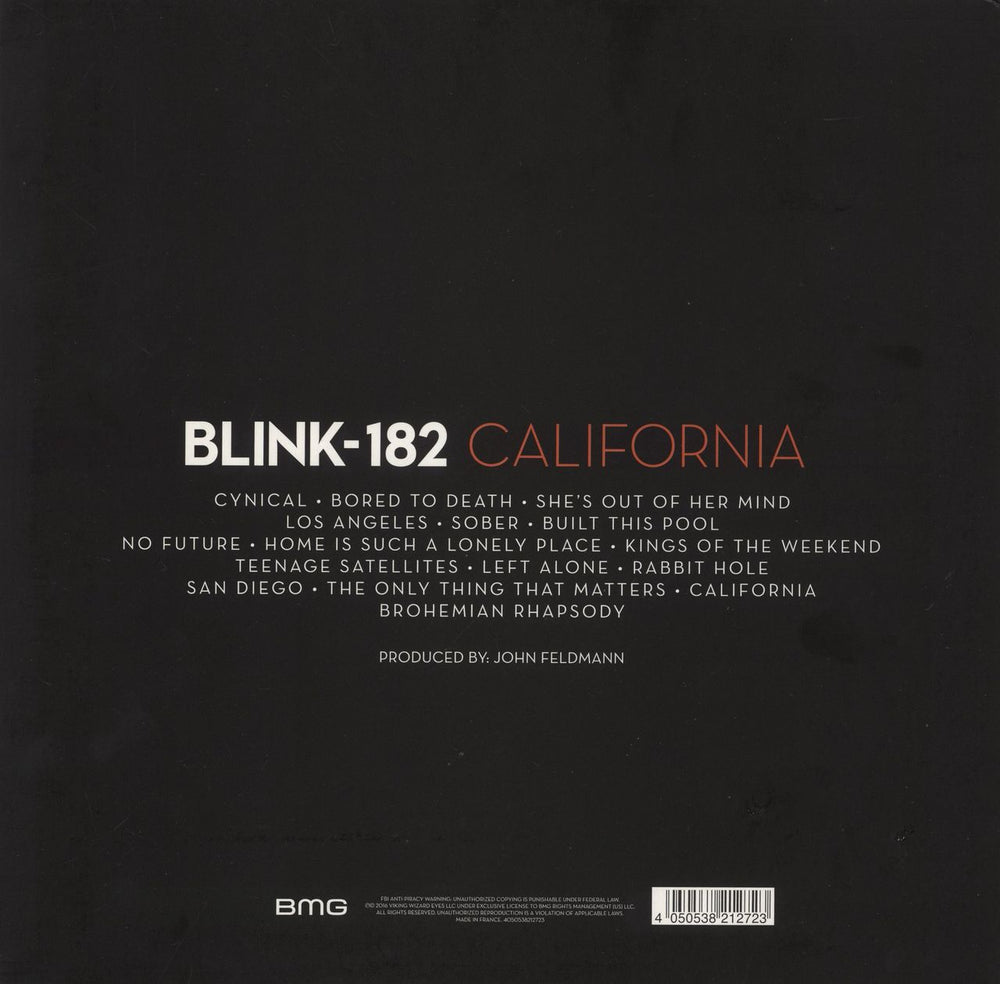 Blink 182 California - Silver Vinyl UK vinyl LP album (LP record) 4050538212723
