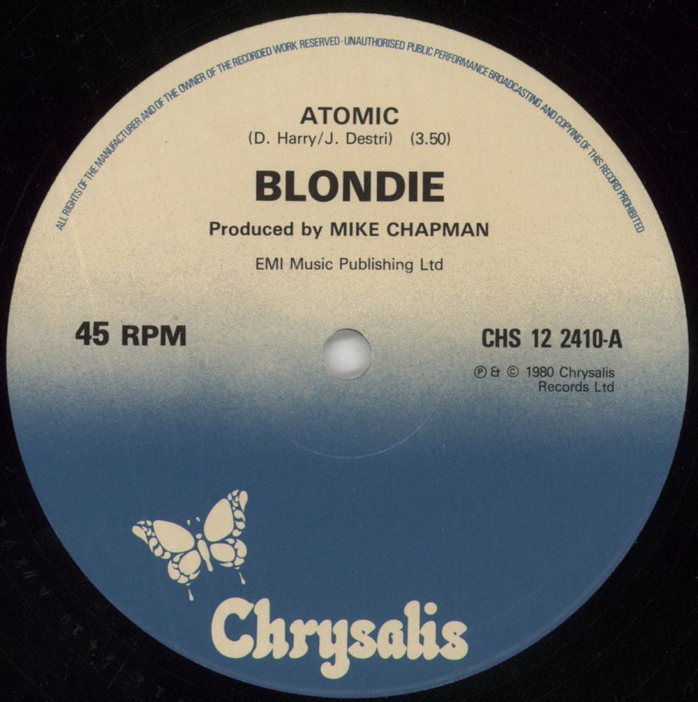 Blondie Atomic - EX UK 12" vinyl single (12 inch record / Maxi-single) BLO12AT34645