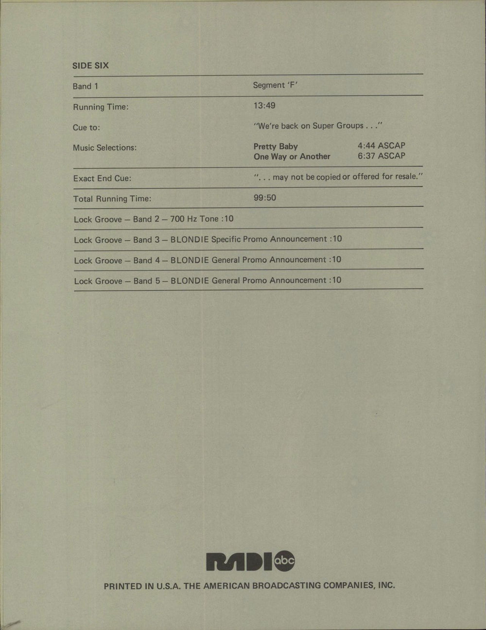 Blondie Super Groups In Concert US 3-LP vinyl record set (Triple LP Album) 1980