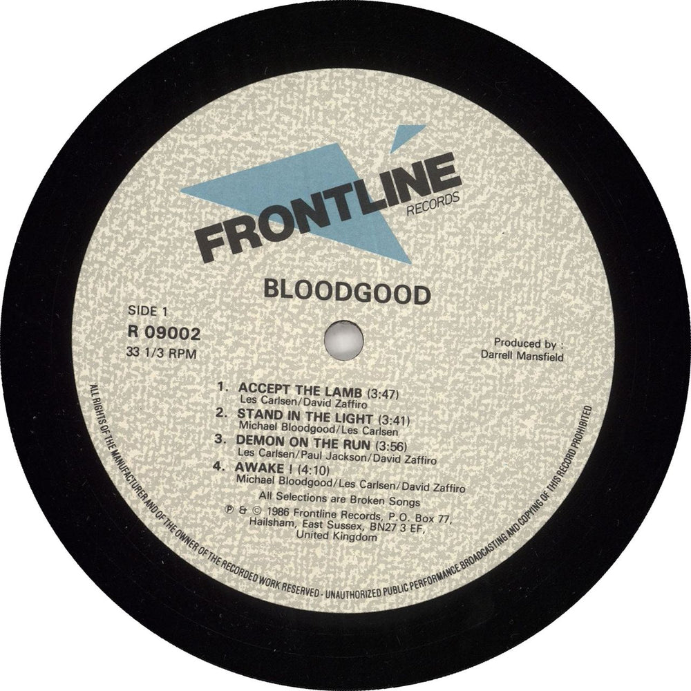 Bloodgood Bloodgood UK vinyl LP album (LP record)