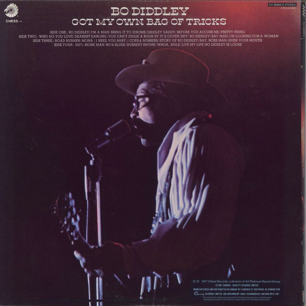 Bo Diddley Got My Own Bag Of Tricks Canadian 2-LP vinyl record set (Double LP Album)