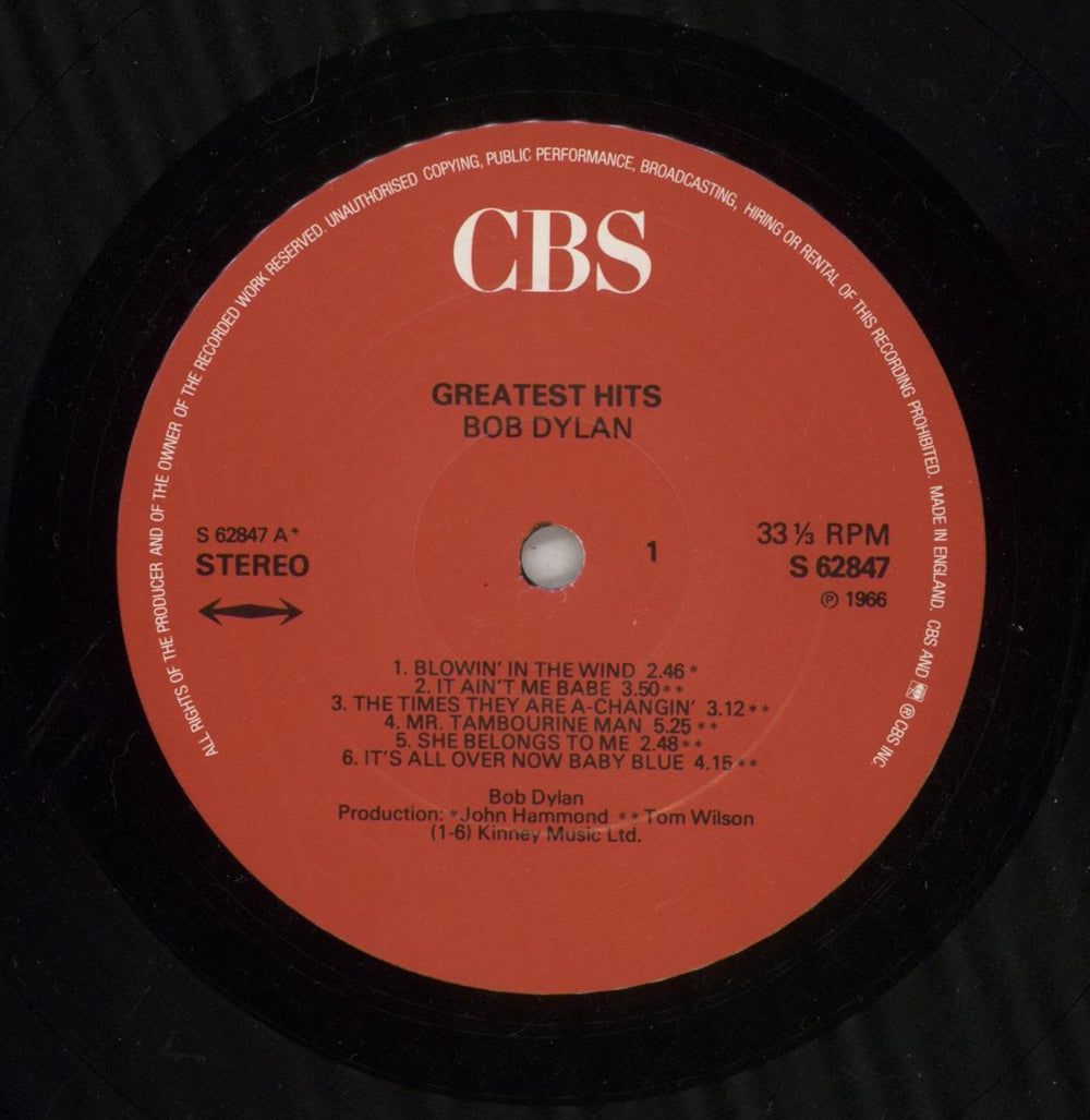 Bob Dylan Greatest Hits - 5th UK vinyl LP album (LP record) DYLLPGR291086