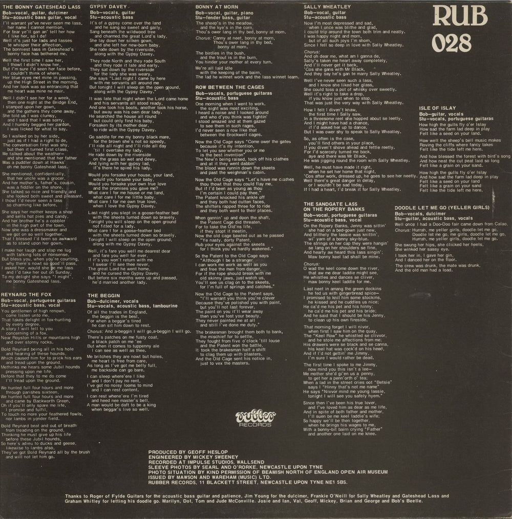 Bob Fox Nowt So Good'll Pass UK vinyl LP album (LP record)