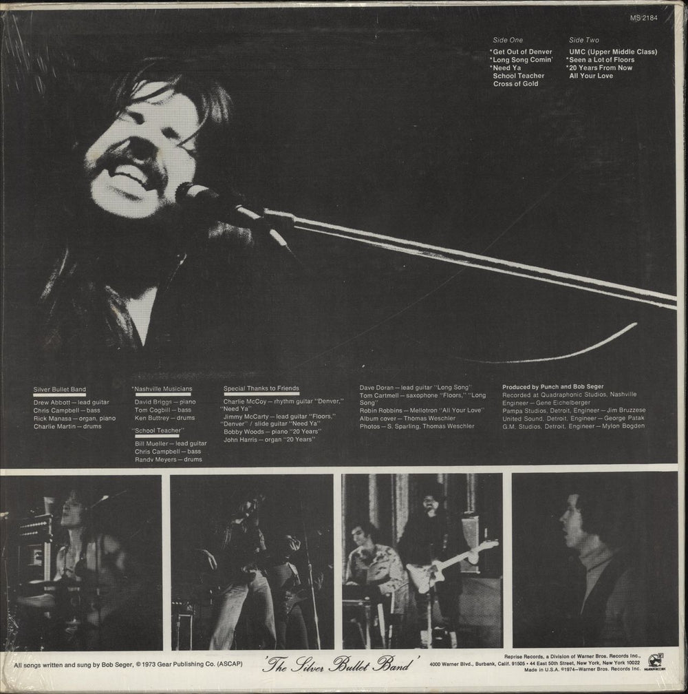 Bob Seger Seven UK vinyl LP album (LP record)