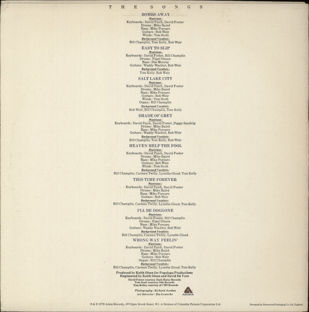 Bob Weir Heaven Help The Fool UK vinyl LP album (LP record)