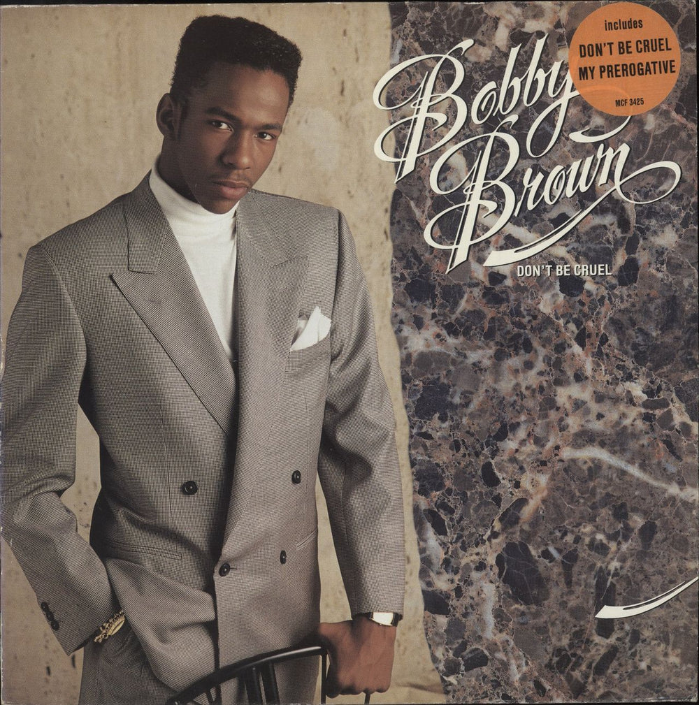 Bobby Brown Don't Be Cruel - Hype Stickered UK vinyl LP album (LP record) MCF3425